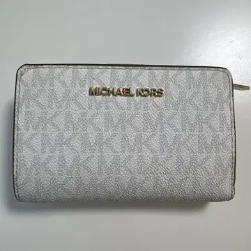 MICHAEL KORS 이단 접이식 지갑 화이트