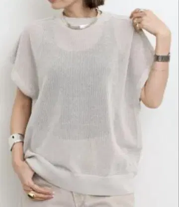L'Appartement Mesh Knit 그레이