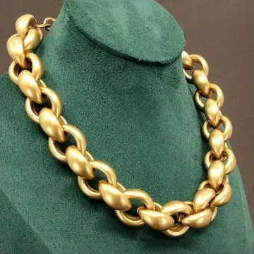 빈티지 초와이드 체인 골드 목걸이