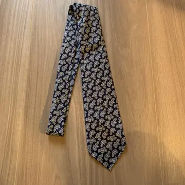 TIEYOURTIE 네이비 페이즐리 무늬 넥타이
