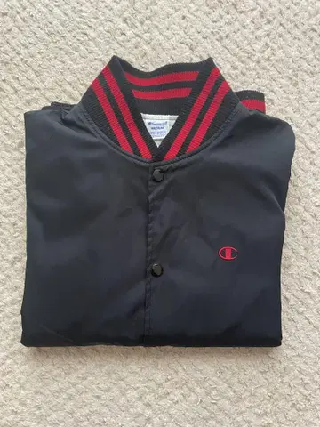 [ 새상품급 ] Champion AWARD JACKET 블랙/레드 M