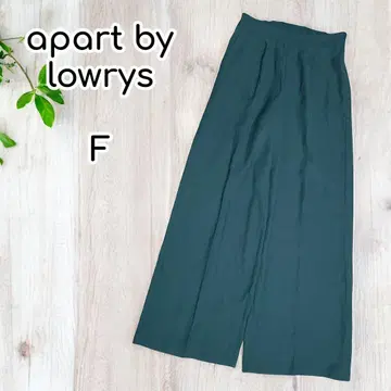 apart by lowrys 턱 와이드 팬츠 깔끔 고급 오피스 그린