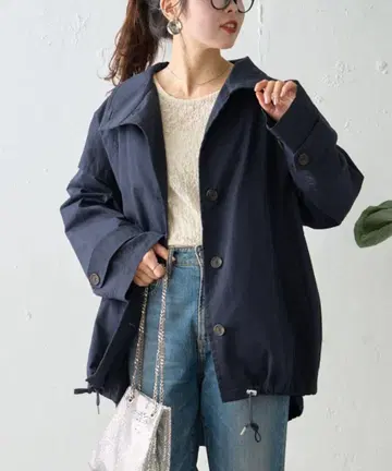 멀티 웨이 소매 탈부착 판초풍 트렌치 미들 기장 코트