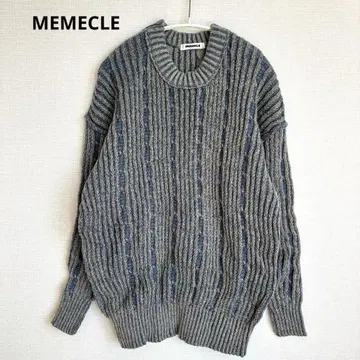 MEMECLE 메메클 빈티지 라이크 스트라이프 니트 스웨터 L