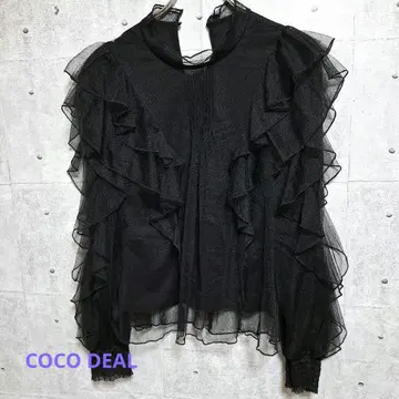 COCO DEAL 프릴 시어 상의