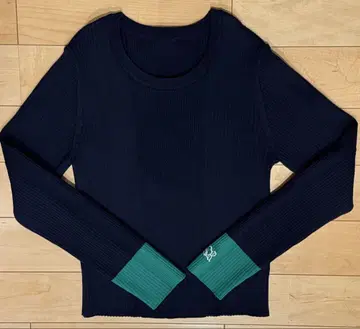 미사용 새상품 sugaryuu Double color knit Green