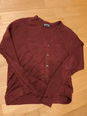 JANTZEN 버건디 가디건 XL 90s