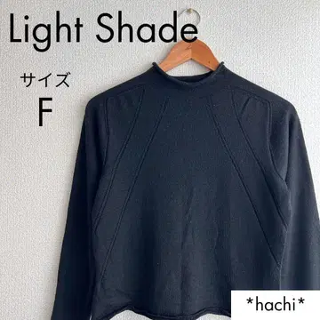 Light Shade 니트 F 블랙 긴팔 스탠드 카라 모 100%
