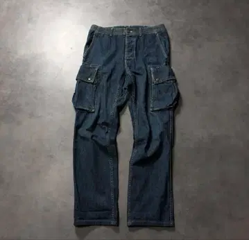 GQ3532 SASSAFRAS : 데님 카고 팬츠 M 인디고