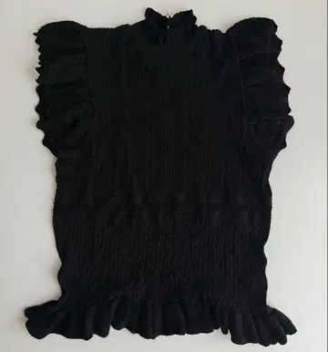 [ 시착만 한 미사용품 ] ZARA 썸머 니트 니트탑 블랙 L