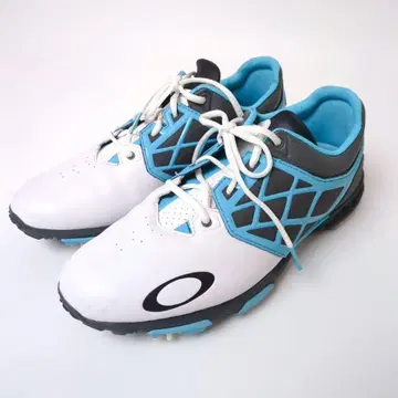 [새상품급] OAKLEY 골프화 26.5cm 화이트 x 블루 스파이크