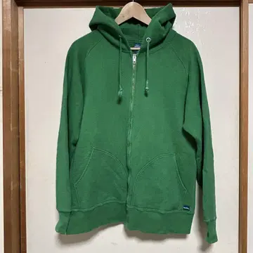 굿온 good on 코튼 풀 집업 후드티 그린 M