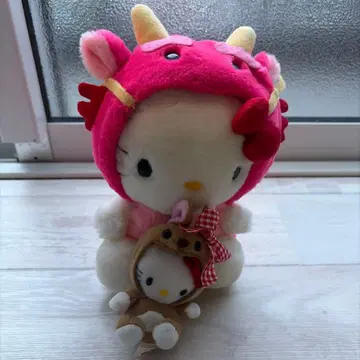 헬로키티 드래곤 모자 봉제 인형