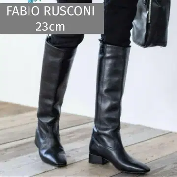 새상품급 FABIO RUSCONI 파비오 루스코니 롱 부츠 가죽 37