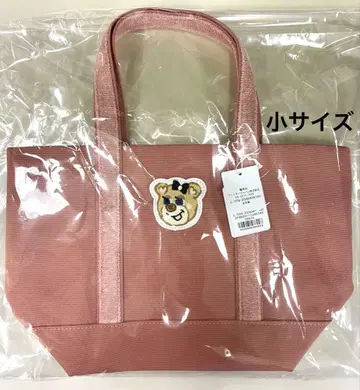 올드 테디 토트백 핑크 소 걸 와펜