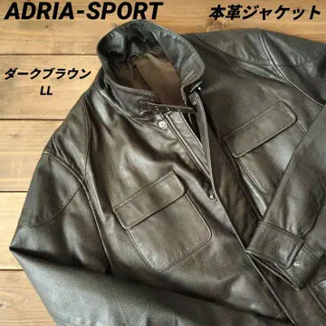천연 가죽 자켓 [ ADRIA-SPORT ] 다크 브라운 LL