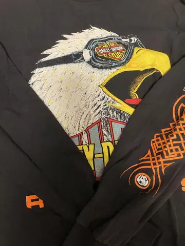 [레어] 90s 할리데이비슨 빈티지 T셔츠 이글