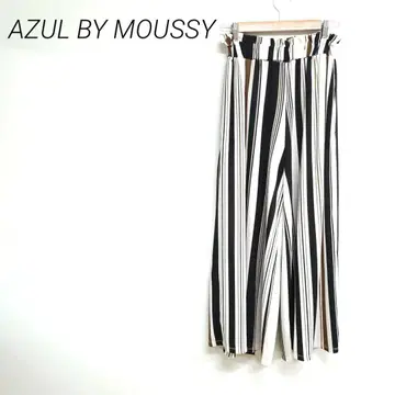 AZUL BY MOUSSY 스트라이프 와이드 팬츠 허리밴딩 M