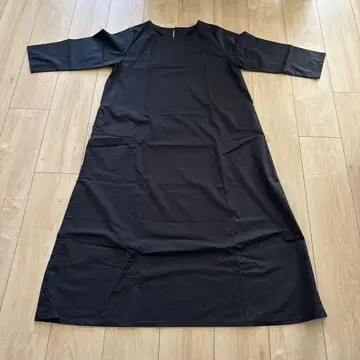 rata 작가 블랙 긴팔 티셔츠 원피스
