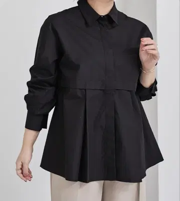 허리 절개 턱 블라우스 유어스 블라우스 L