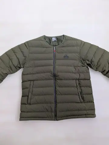 CHUMS XL 다운 자켓 올리브 참스 노카라