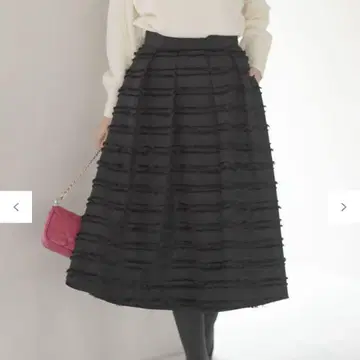 쿠미쿄쿠 플레어 스커트 자카드