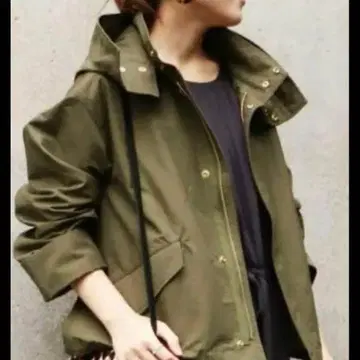 Spick & Span 후드 부착 자켓 AW 올리브