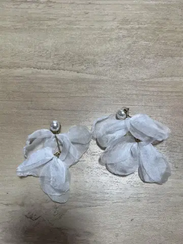 브라이덜 귀걸이 쉬폰 귀걸이