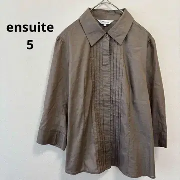 언타이틀 긴팔 블라우스 턱 디자인 브라운 5호