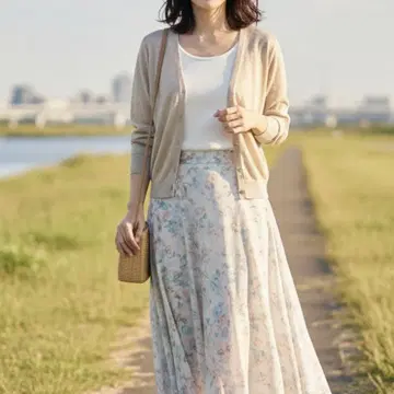 뉴요커 가디건 긴팔 성인 여성 깔끔 울 M 사이즈 6007