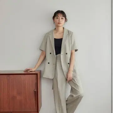 PUBLIC TOKYO 반팔 자켓 베이지