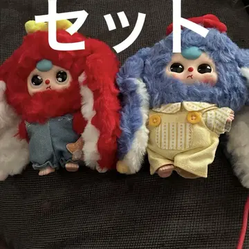 베이비 쓰리 봉제 인형 2세트 빨간색과 파란색