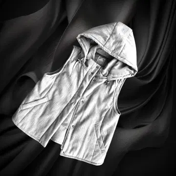 BEAMS 후드 부착 베스트