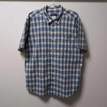 patagonia/파타고니아 반팔 셔츠 체크 사이즈 L