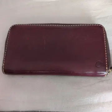 C* 가죽 천연 가죽 장지갑 라운드