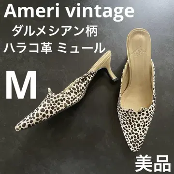 로우힐 펌프스 달마시안 ameri vintage 뮬 소 패턴