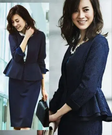 RUIRUE BOUTIQUE 리버서블 페플럼 수트 셋업