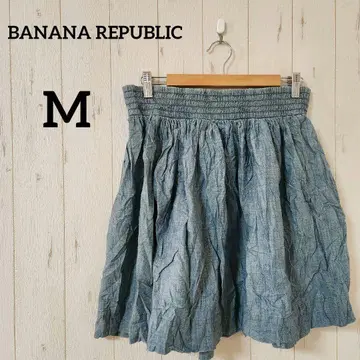 BANANA REPUBLIC [ M ] 셔링 허리밴딩 데님 스커트
