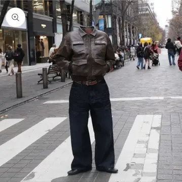 [ BELVET ] Leather Jacket brown M 사이즈