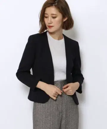 Ballsey 울 나일론 노카라 자켓