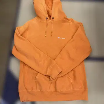 Champion 오렌지 후드 부착 후드티