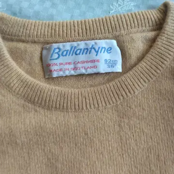 Ballantyne 100% 퓨어 캐시미어 구형 택 반팔 스웨터