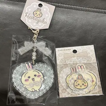 치이카와 랜드 하라주쿠 한정판 아크릴 키링 스티커 토끼
