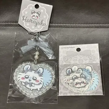 치이카와 랜드 하라주쿠 한정판 모몽가 아크릴 키링 스티커