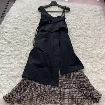 스나이델 SNIDEL 3way 트렌치 원피스 블랙