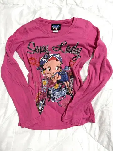 betty boop 롱T 구제 의류 갸루 헤이세이 y2k