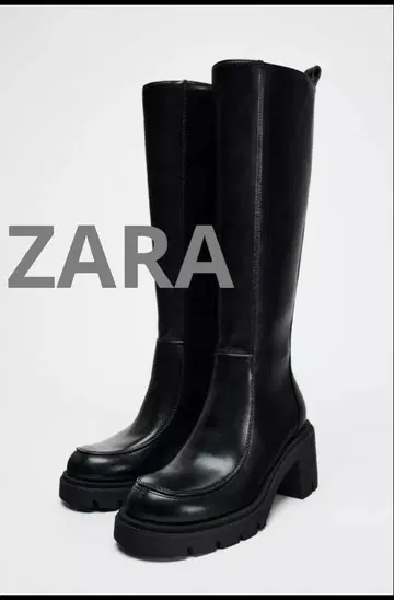 [ ZARA ] 26.0 러그 밑창 하이힐 부츠