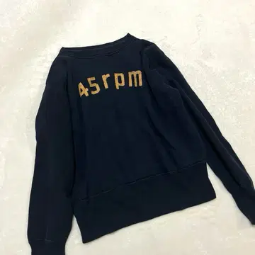 45rpm y2k archive USED 가공 색빠짐 긴팔 네이비