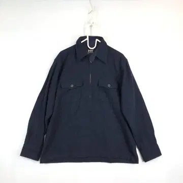 90s 헬리한센 하프 지퍼 울 셔츠 다크 네이비
