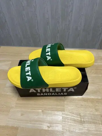ATHLETA 샌들 그린/옐로우 컬러